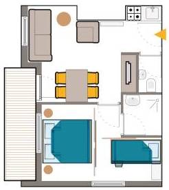 Plattegrond Laijola appartement 107