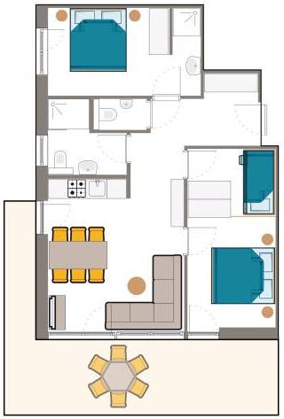 Plattegrond Laijola appartement 202