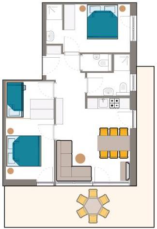 Plattegrond Laijola appartement 203
