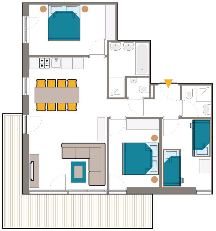 Plattegrond Laijola appartement 106