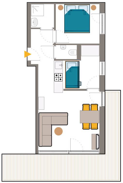 Plattegrond Laijola appartement 206