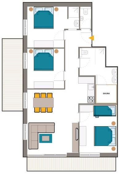 Plattegrond Laijola appartement 301